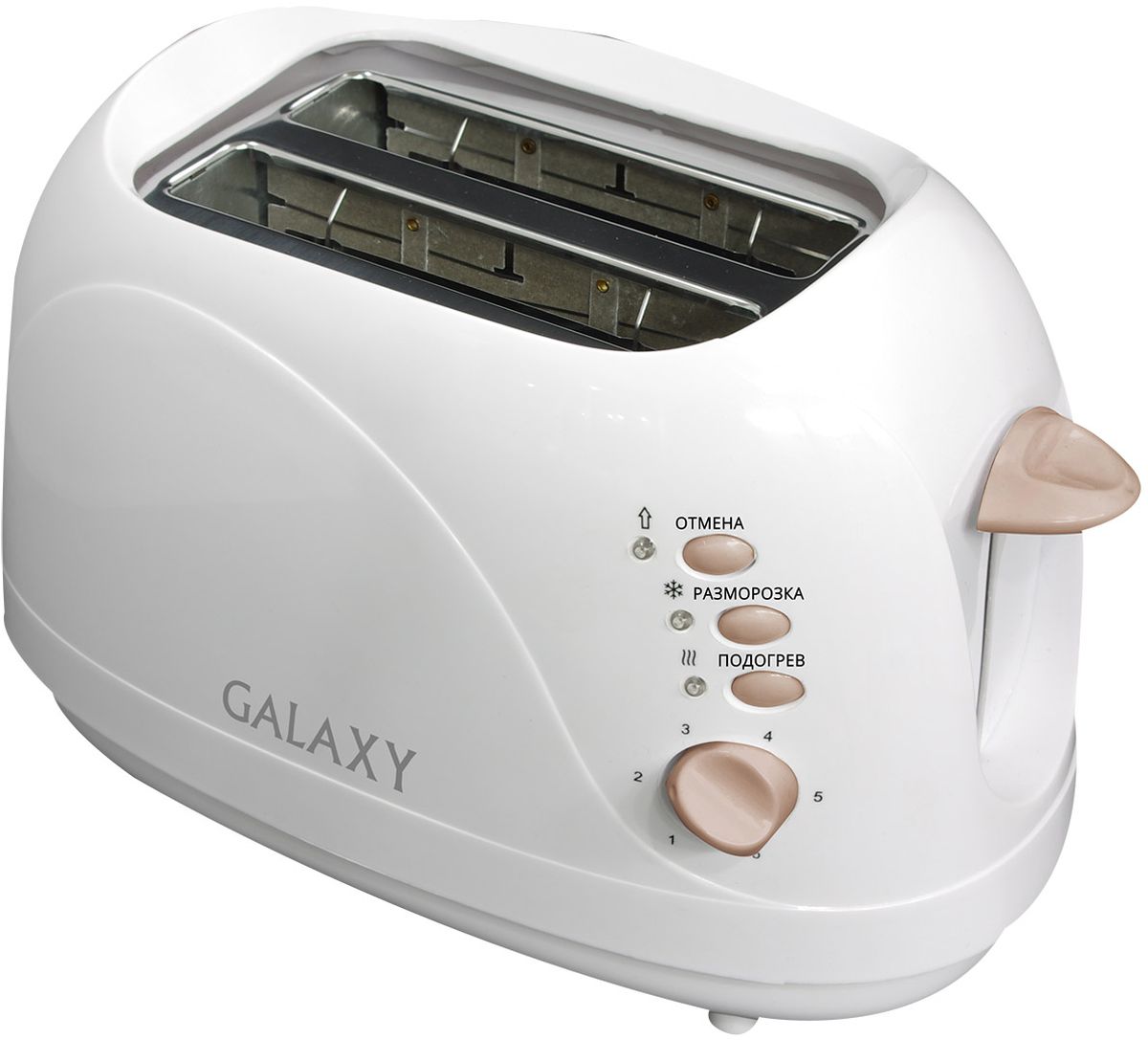 Galaxy GL 2904, White тостер4650067303079 Galaxy GL 2904, White тостер4650067303079Тостер GALAXY GL 2904 позволит ежедневно наслаждаться вкуснейшим завтраком - румяными тостами с хрустящей корочкой.Яркий дизайн тостера сделает его украшением вашей кухни. Компактный и мощный с функцией автоматического центрирования равномерно поджарит ломтики хлеба с обеих сторон и позволит готовить тосты именно так, как вам нравится.