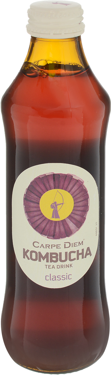 Сarpe Diem Kombucha напиток тонизирующий классик, 0,25 л90280542 Сarpe Diem Kombucha напиток тонизирующий классик, 0,25 л90280542Kombucha (Комбуча) - это напиток, содержащий только натуральные ингредиенты. К тому же способствует нормализации обмена веществ, восстанавливает кишечную флору, налаживает пищеварение, улучшает работу иммунной системы, обладает антиоксидантными и антибиотическими свойствами.