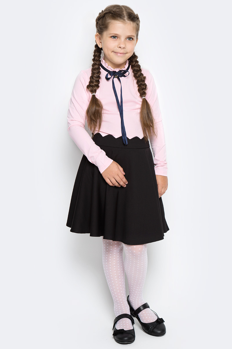 Блузка для девочки Vitacci, цвет: розовый. 2173058-11. Размер 1222173058-11 Блузка для девочки Vitacci, цвет: розовый. 2173058-11. Размер 1222173058-11Классическая школьная блузка для девочки выполнена из качественного материала. Модель с воротником стойка и длинными рукавами.