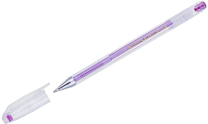 Crown Ручка гелевая металлик розоваяHJR-500GSM Crown Ручка гелевая металлик розоваяHJR-500GSMКлассическая гелевая ручка Crown модели HJR-500GSM имеет легкий прозрачный корпус с рельефным упором. Изящная линия письма придает мягкость ровному скольжению по бумаге. В гелевой ручке Crown содержатся специальные чернила, в состав которых входит вода и масляная основа. Такие водостойкие чернила хорошо пишут при низких температурах и долго не выцветают.
