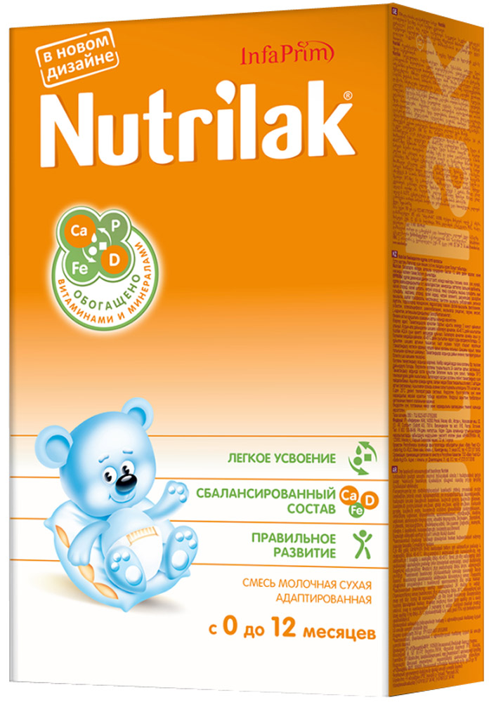 Nutrilak до 12 месяцев смесь молочная с 0 месяцев, 350 г4444/8804 Nutrilak до 12 месяцев смесь молочная с 0 месяцев, 350 г4444/8804Смесь молочная сухая адаптированная для смешанного и искусственного вскармливания детей. ОСОБЕННОСТИ СОСТАВА: высококачественный молочный белок; полиненасыщенные жирные кислоты; витамины, макро- и микроэлементы; кальций и витамин D; железо и цинк; антиоксидантный комплекс.