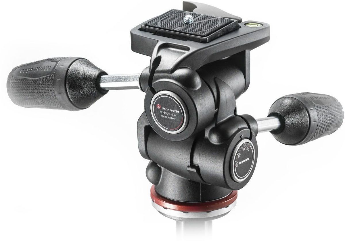 Manfrotto MH804-3W, Black штативная головкаMH804-3W Manfrotto MH804-3W, Black штативная головкаMH804-3WТрехосная штативная головка из технополимера Adapto. Пружина для контроля оси наклона. Пузырьковый уровень для более точной настройки. Съемная площадка 200PL. Допустимая нагрузка 4 кг.
