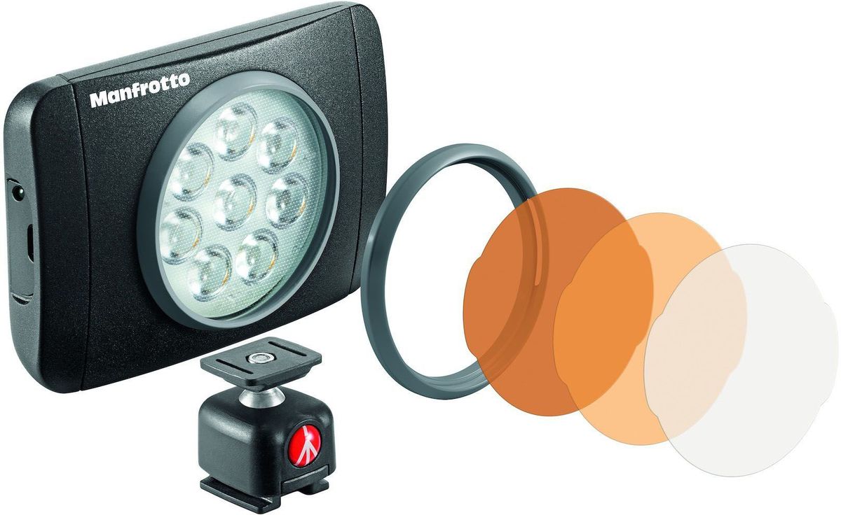 Manfrotto MLUMIEMU-BK LED Lumimuse 8 (Lumie Muse), Black свет для фотостудии