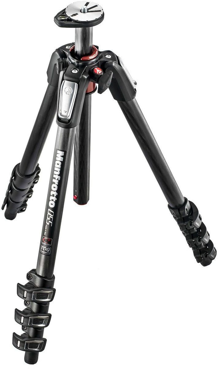 Manfrotto MT055CXPRO4, Black штативMT055CXPRO4 Manfrotto MT055CXPRO4, Black штативMT055CXPRO4Новый 055 — это максимально жесткий 4-секционный штатив, изготовленный из деталей минимального веса; технический шедевр для фотографов, которым нужен легко транспортируемый штатив лучшего качества. Трубы, изготовленные из 100% карбонового волокна, и новая система рычажковых замков ног QPL повышают жесткость штатива и поглощают вибрации, стабилизируя съемочное оборудование при любых условиях. Карбоновые трубы и магниевое литье уменьшают вес этого штатива в сравнении с аналогичным алюминиевым вариантом.4-секционная конструкция ног позволяет складывать этот штатив еще более компактно, облегчая задачу транспортировки.Главные особенности: Главной особенностью штатива 055CXPRO4 является механизм центральной колонны 90°, который позволяет как поднимать обычным образом центральную колонну вертикально вверх, так и выдвигать ее горизонтально, заметно расширяя возможности кадрирования и съемки; благодаря этому 055CXPRO4 является весьма универсальным штативом, пригодным для самых разных случаев фото- и видеосъемки. Для компактности механизм центральной колонны прячется в верхней детали, но легко и быстро выдвигается при необходимости. Перевод колонны из вертикального в горизонтальное положение не требует разборки и даже может производиться с присоединенной камерой.Благодаря 4-секционным ногам штатив 055CXPRO4 необычайно компактен: вместе с понижающим высоту новым механизмом центральной колонны 4-секционные ноги помогают уменьшить длину этого штатива в сложенном положении — большой плюс для любого путешествующего фотографа. К тому же благодаря рычажковым замкам Quick Power Lock на каждой секции ноги быстро выдвигаются и регулируются по высоте. Конструкция рычажков позволяет удобнее браться за них одной рукой; из сложенного состояния секции каждой ноги штатива могут быть раскрыты одним движением. Их конструкция также обеспечивает более сильную фиксацию каждой секции, а это значит, что штатив стоит более устойчиво и жестко по сравнению с традиционной конструкцией фиксирующих рычажков. Интуитивно понятный, эргономичный селектор угла расстановки ног позволяет отставить и надежно зафиксировать каждую ногу на одном из фиксированных углов, расширяя возможности выбора рабочего положения.Для точного выравнивания в верхнюю часть центральной колонны встроен пузырьковый уровень, свободно вращающийся вокруг оси колонны, благодаря чему при установке штатива вы можете расположить его там, где вам удобнее на него смотреть, чтобы его не закрывала головка или камера и чтобы он сам не мешал им.Верхняя литая деталь штатива 055CXPRO4 имеет коннектор Easy Link для поддержки фото- и видеоаксессуаров (таких как светодиодный осветитель, вспышка или другое оборудование) на выдвигающемся кронштейне, превращая штатив в практичную мобильную студию.Штатив 055CXPRO4 изготавливается в Италии компанией Manfrotto.