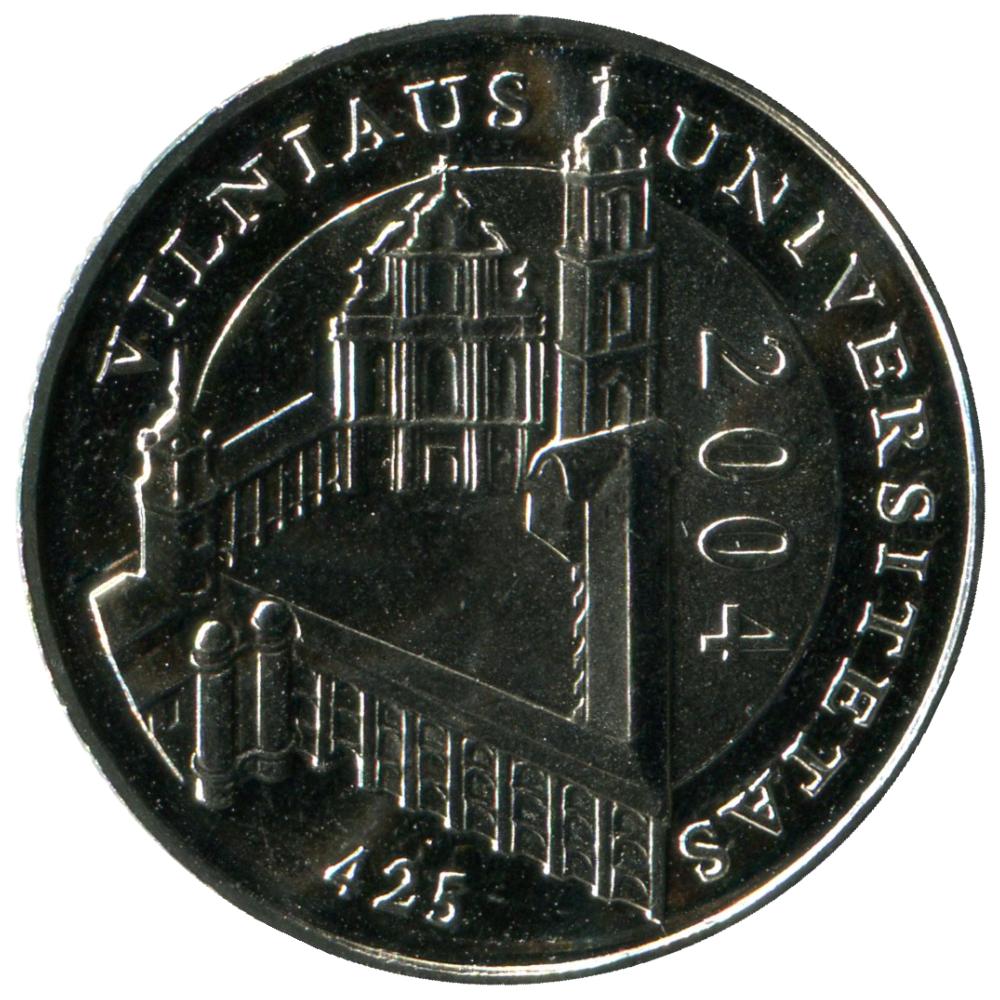Монета номиналом 1 лит 