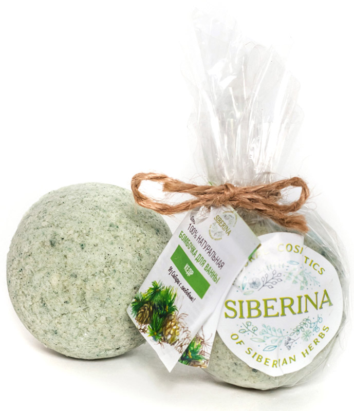 Siberina Бомбочка для ванны Кедр, 80 гBV(10)-SIB Siberina Бомбочка для ванны Кедр, 80 гBV(10)-SIBЗамечательно питает и увлажняет кожу. Жирные кислоты, которые составляют большую часть масла, обволакивают кожу тоненькой пленочкой, бережно ухаживая за ней. Содержащиеся в масле витамины А и D участвуют в обновлении эпидермиса, каротин защищает кожу от воздействия UV-лучей.