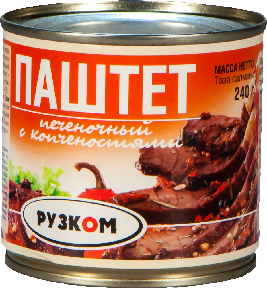 Рузком паштет печеночный с копченостями, 240 г4606411009951 Рузком паштет печеночный с копченостями, 240 г4606411009951Паштет печеночный с копченостями. Продукт готов к употреблению.