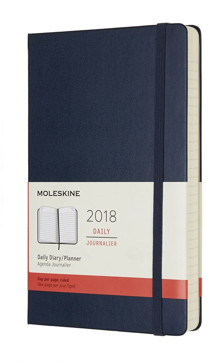 Moleskine Ежедневник Classic Large 200 листов в линейку цвет синий сапфир