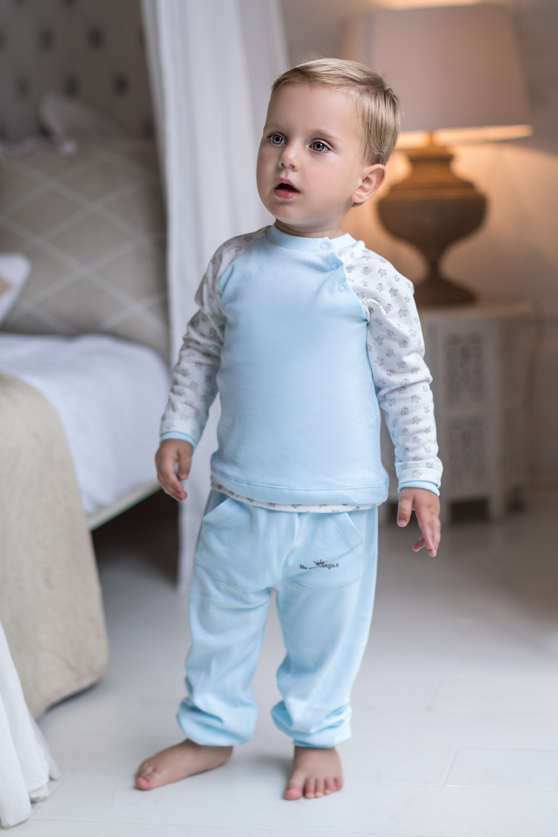Штанишки для мальчика Мамуляндия Маленький принц, цвет: голубой. 17-320. Размер 62