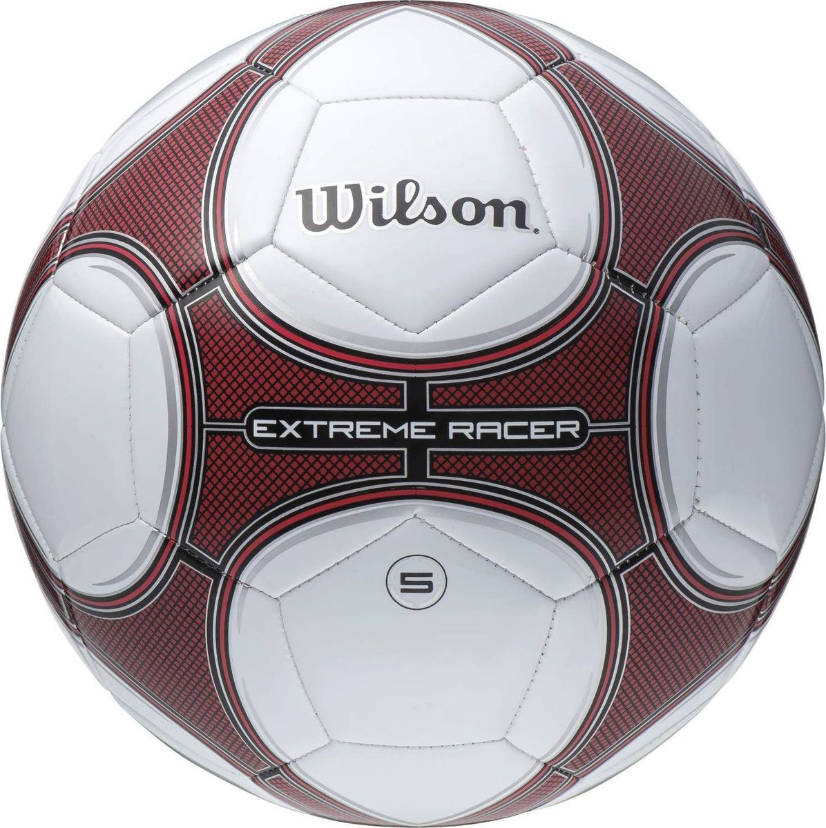 Мяч футбольный Wilson Extreme Racer, цвет: красный, белый. Размер 5WTE8719XB05 Мяч футбольный Wilson Extreme Racer, цвет: красный, белый. Размер 5WTE8719XB05Футбольный мяч Wilson Extreme Racer выполнен из композитных материалов. Мяч имеет 32 панели, сшитые вручную. Устойчив к трению и износу, подходит для игры на любых поверхностях в любых погодных условиях. Футбольный мяч Wilson Extreme Racer может выдерживать не только грунтовые поверхности, но и асфальт, он стойкий к сильным ударам, комфортный и оригинальный благодаря своему дизайну.Длина окружности: 68 см. УВАЖАЕМЫЕ КЛИЕНТЫ!Просим обратить ваше внимание на тот факт, что мяч поставляется в сдутом состоянии и надувается при помощи насоса (насос не входит в комплект).