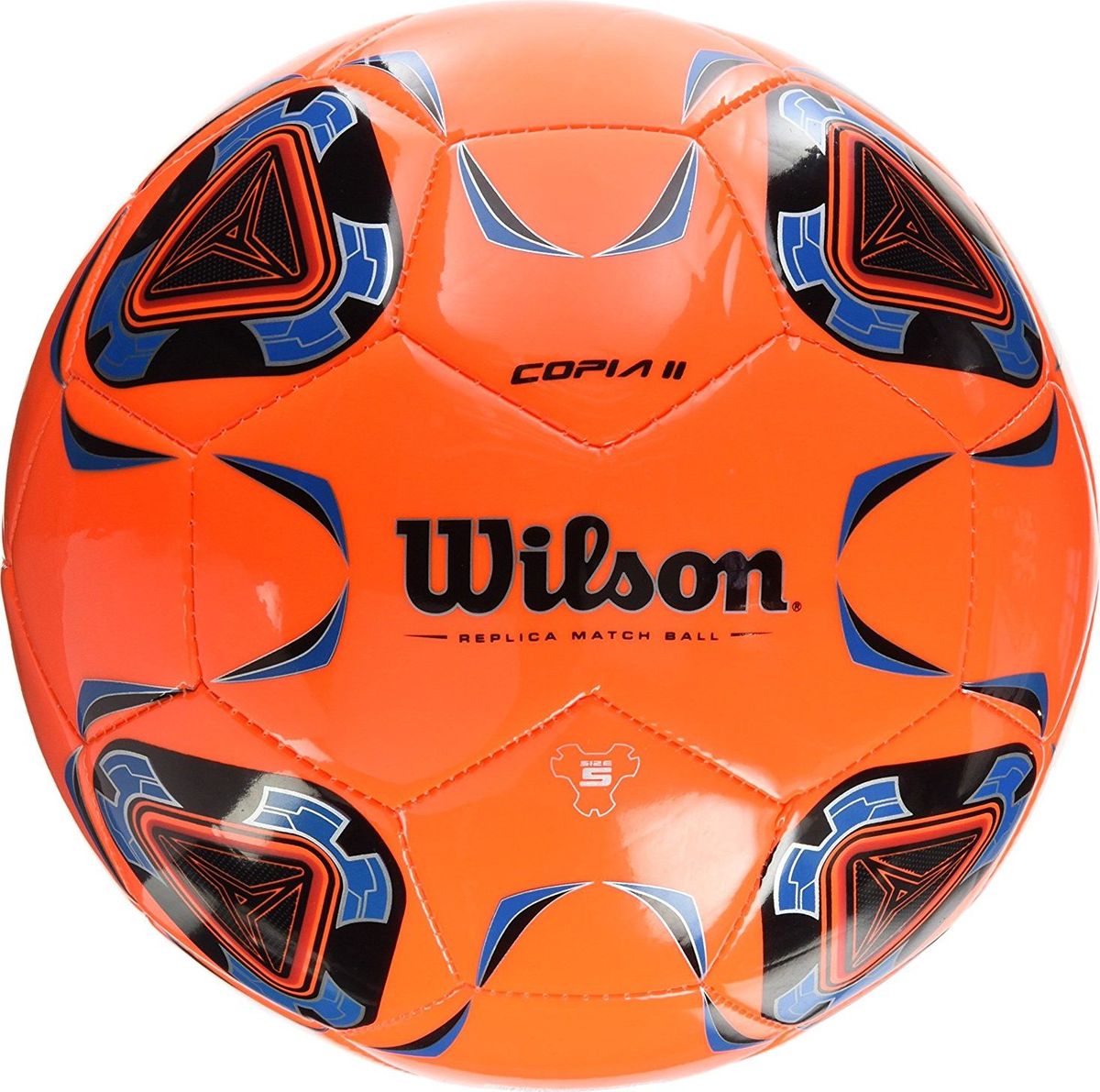 Мяч футбольный Wilson Copia II, цвет: оранжевый. Размер 5WTE9282XB05 Мяч футбольный Wilson Copia II, цвет: оранжевый. Размер 5WTE9282XB05Футбольный мяч Wilson Copia II выполнен из композитных материалов. Мяч имеет 32 панели, сшитые вручную. Устойчив к трению и износу, подходит для игры на любых поверхностях в любых погодных условиях. Футбольный мяч Wilson Copia II может выдерживать не только грунтовые поверхности, но и асфальт, он стойкий к сильным ударам, комфортный и оригинальный благодаря своему дизайну.Длина окружности: 68 см. УВАЖАЕМЫЕ КЛИЕНТЫ!Просим обратить ваше внимание на тот факт, что мяч поставляется в сдутом состоянии и надувается при помощи насоса (насос не входит в комплект).