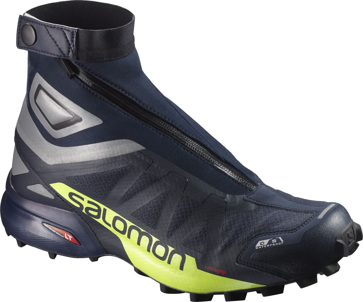 Кроссовки мужские Salomon Snowcross 2 CSWP, цвет: синий. L39451200. Размер 10 (43)L39451200 Кроссовки мужские Salomon Snowcross 2 CSWP, цвет: синий. L39451200. Размер 10 (43)L39451200Пусть никакая буря не помешает вашей тренировке. Наслаждайтесь зимой с Snowcross 2 CSWP. Защитная мембрана на высоком голенище и начинка легендарных Speedcross от Salomon плюс агрессивный рисунок подошвы с бешеным сцеплением на снегу.