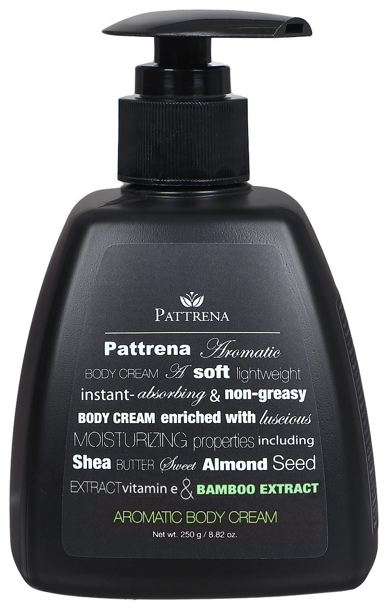Pattrena Ароматный крем для тела Бамбук, 250 г60739 Pattrena Ароматный крем для тела Бамбук, 250 г60739Увлажняющий, мягкий, легкий, нежирный крем для тела. Обогащен натуральными увлажняющими ингредиентами - масло Ши, масло семян сладкого миндаля, витамина Е, экстракт Бамбука. Не оставляет ощущения липкости. Крем сохраняет длительное время ощущение свежести и увлажнения. Обладает антибактериальными свойствами.