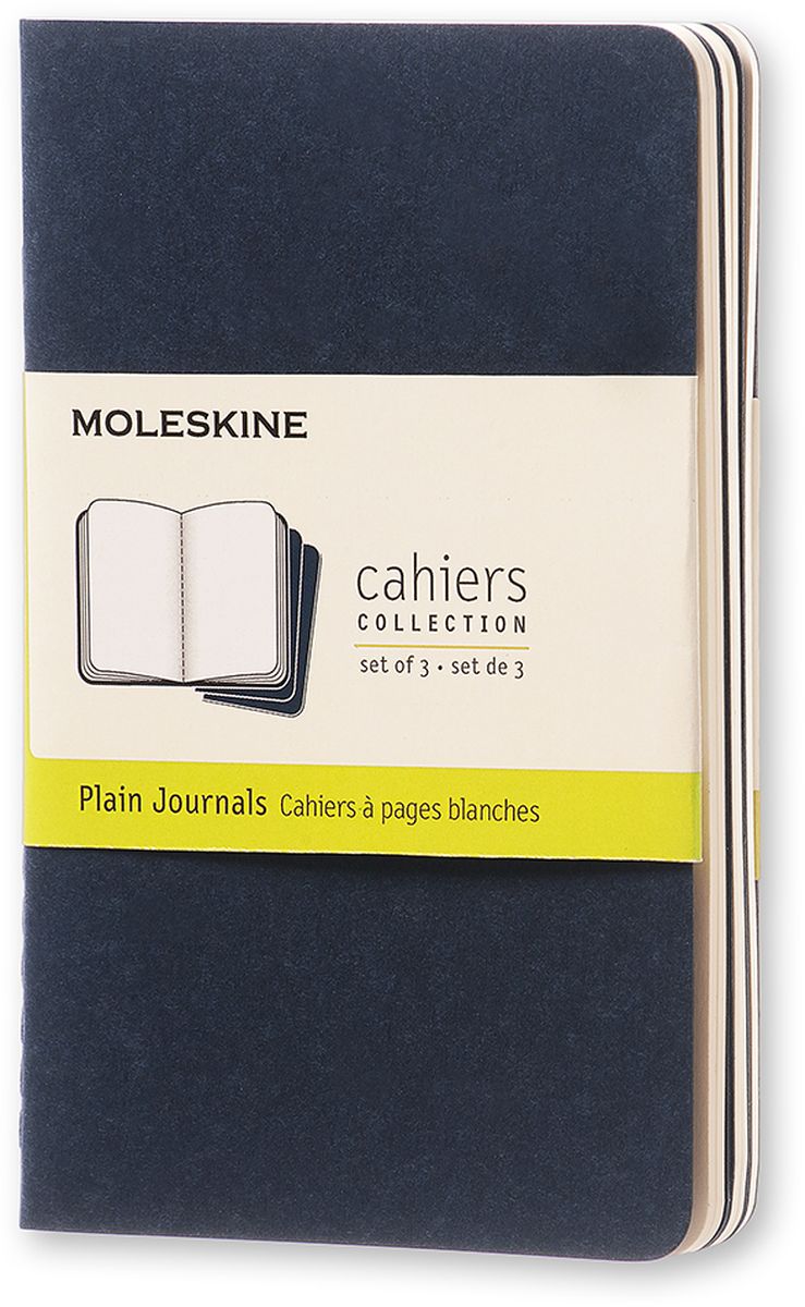 Moleskine Набор записных книжек Cahier Pocket 32 листа без разметки цвет темно-синий 3 шт