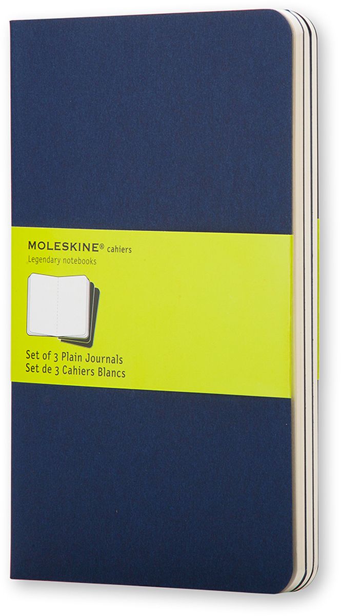 Moleskine Набор записных книжек Cahier Large 40 листов без разметки цвет темно-синий 3 шт
