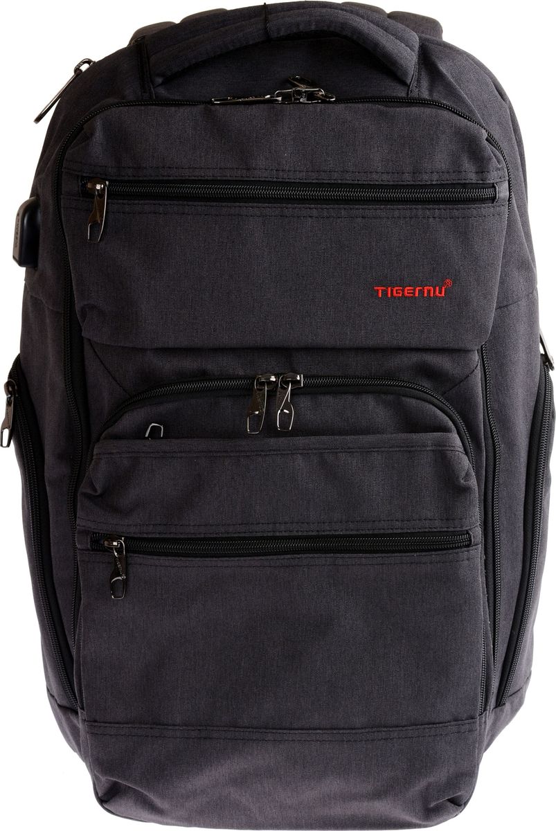 Tigernu T-B3242, Black рюкзак для ноутбука 15,6T-B3242 Tigernu T-B3242, Black рюкзак для ноутбука 15,6T-B3242Стильный рюкзак T-B3242 изготовлен от всемирно известного бренда Tigernu. Модель идеально подходит для активных, спортивных людей, которые много путешествуют, эффективно работают и учатся.Дизайн 25-литрового рюкзака продуман до мелочей. Он состоит из основного и дополнительного отделения, а также многочисленных карманов. В задней части модели распложен отсек для ноутбука с молнией, которая находится сбоку, что позволяет быстро и удобно достать технику. Для аксессуаров в рюкзаке предусмотрены два боковых и два передних кармана. Особо ценные вещи производитель предлагает хранить в потайном отсеке, расположенном на спинке. Дополнительный комфорт обеспечивает USB-порт, позволяющий заряжать смартфон посредством Power Bank.Tigernu T-B3242 отличается прочностью и долговечностью, благодаря использованию в производстве прочного текстильного влаго- и износоустойчивого материала Оксфорд.Кроме выше перечисленных достоинств, к преимуществам рюкзака относят:• двойную прочную молнию, выдерживающую большие нагрузки;• регулируемые по высоте грудную и плечевые лямки;• ортопедическую спинку;• возможность безопасного переноса ноутбука размером от 13 до 15,6 дюймов;• дышащий материал на спинке и лямках.