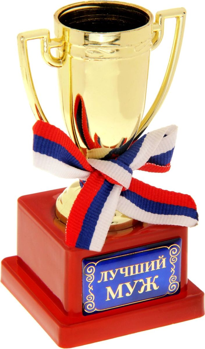 Кубок сувенирный Лучший муж. 184034184034 Кубок сувенирный Лучший муж. 184034184034Кубок – оригинальный подарок для любого праздника. Станет отличным украшением и поможет создать вам невероятную церемонию праздничного поздравления или вручения почетной награды. Наградной кубок, символ почета и блистательных достижений, теперь может просто радовать Ваших близких. Кубок в классическом для награды стиле изготовлен из легкого пластика, декорирован лентой и пожеланием. Яркая фирменная упаковка отлично дополняет оригинальную награду. Поздравляйте и удивляйте!