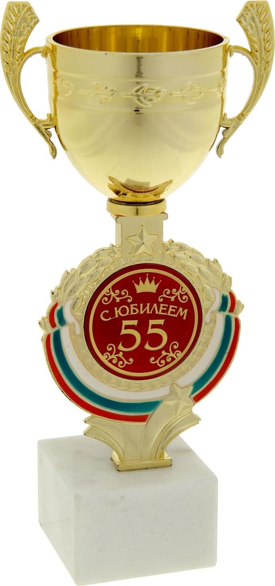 Кубок сувенирный С Юбилеем 55. 844005844005 Кубок сувенирный С Юбилеем 55. 844005844005Кубок С Юбилеем 55 станет самой лучшей наградой и подарком, поскольку сочетает в себе качество и интересный дизайн! Уникальный сувенир неповторим по своей форме, второго такого вы не найдёте. Он дополнен цветной бляшкой, изготовленной из металла, с наименованием номинации, за которую вручается. Упаковка для кубка из гофрокартона надёжно защищает его от повреждения при транспортировке и служит отличным вариантом подарочной упаковки. На обороте коробки получатель найдёт добрые слова и тёплые пожелания.