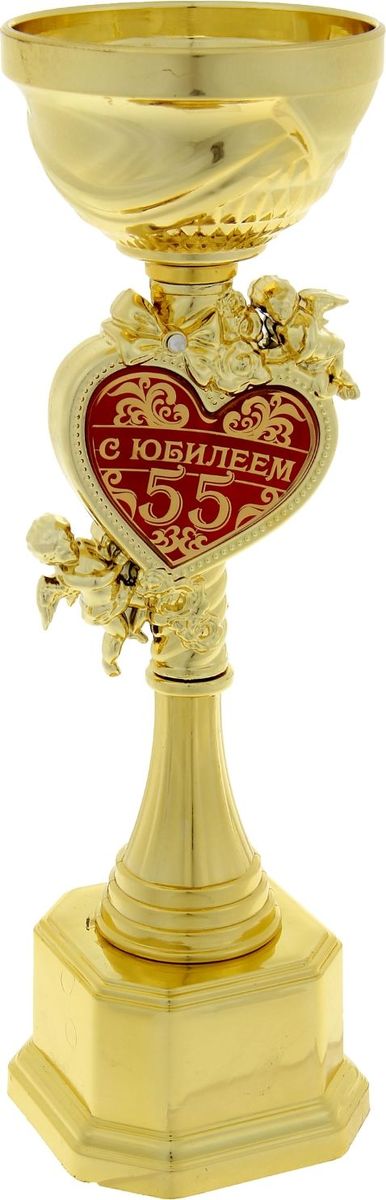 Кубок сувенирный С Юбилеем 55. 857276857276 Кубок сувенирный С Юбилеем 55. 857276857276Кубок С Юбилеем 55 непременно порадует получателя и станет отличным напоминанием о проведённом вместе времени. Товар дополнен цветной металлической бляшкой с наименованием номинации, за которую он вручается. Упаковка для кубка из гофракартона не только отлично защищает его от повреждения при транспортировке, но и служит отличным вариантом подарочной упаковки. На обороте вы найдёте самые тёплые слова и пожелания для получателя.