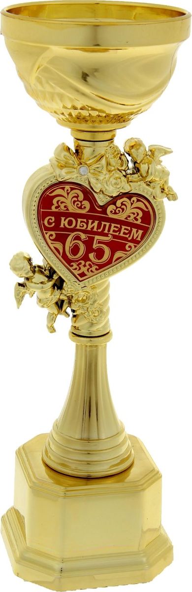 Кубок сувенирный С Юбилеем 65. 857278857278 Кубок сувенирный С Юбилеем 65. 857278857278Кубок С Юбилеем 65 непременно порадует получателя и станет отличным напоминанием о проведённом вместе времени. Товар дополнен цветной металлической бляшкой с наименованием номинации, за которую он вручается. Упаковка для кубка из гофракартона не только отлично защищает его от повреждения при транспортировке, но и служит отличным вариантом подарочной упаковки. На обороте вы найдёте самые тёплые слова и пожелания для получателя.