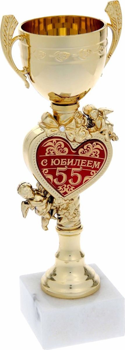 Кубок сувенирный С юбилеем 55. 857326857326 Кубок сувенирный С юбилеем 55. 857326857326Кубок С юбилеем 55 непременно порадует получателя и станет отличным напоминанием о проведённом вместе времени. Товар дополнен цветной металлической бляшкой с наименованием номинации, за которую он вручается. Упаковка для кубка из гофракартона не только отлично защищает его от повреждения при транспортировке, но и служит отличным вариантом подарочной упаковки. На обороте вы найдёте самые тёплые слова и пожелания для получателя.