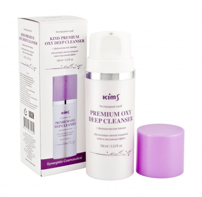 Kims Кислородный скраб Premium Oxy Deep Cleanser, 100 млOXY100 Kims Кислородный скраб Premium Oxy Deep Cleanser, 100 млOXY100Мягко и эффективно очищает кожу от макияжа и загрязнений. Через 3-5 секунд начинают образовываться микропузырьки кислорода, которые, поднимаясь вверх, выталкивают загрязнения и сальный секрет, сохраняет естественный рН кожи, успокаивает и увлажняет.