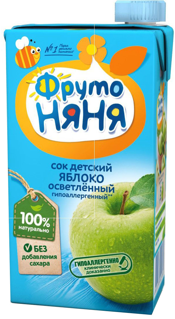 ФрутоНяня сок из яблок, 0,5 лP050578 ФрутоНяня сок из яблок, 0,5 лP050578Детскими соками и нектарами ФрутоНяня становятся натуральные, отборные фрукты, ягоды и овощи. Они обеспечивают вашего малыша природной пользой и энергией для гармоничного роста и развития. Бережная технология приготовления сохраняет природную пользу фруктов, ягод и овощей. Современное производство соответствует высоким стандартам безопасности и качества.