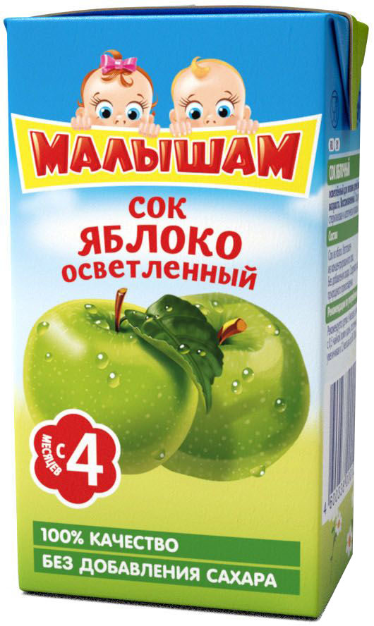 ФрутоНяня Малышам сок из яблок осветленный с 4 месяцев, 125 млP540101 ФрутоНяня Малышам сок из яблок осветленный с 4 месяцев, 125 млP540101Детскими соками и нектарами ФрутоНяня становятся натуральные, отборные фрукты, ягоды и овощи. Они обеспечивают вашего малыша природной пользой и энергией для гармоничного роста и развития. Бережная технология приготовления сохраняет природную пользу фруктов, ягод и овощей. Современное производство соответствует высоким стандартам безопасности и качества.