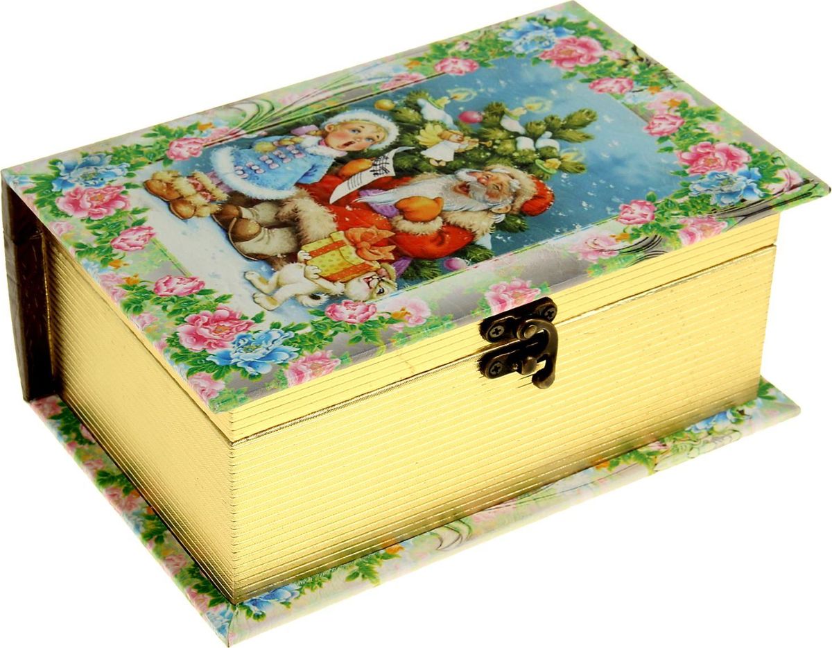 Шкатулка Sima-land Новогодние песенки, цвет: светло-зеленый, 23 х 15 х 9 см1053598 Шкатулка Sima-land Новогодние песенки, цвет: светло-зеленый, 23 х 15 х 9 см1053598Шкатулка — это небольшой сувенир, а также оригинальная упаковка подарка. Она дополнит интерьер спальни, гостиной или прихожей. Изделие предназначено для хранения украшений: колец, браслетов, часов, цепочек, колье, сережек и прочих предметов.