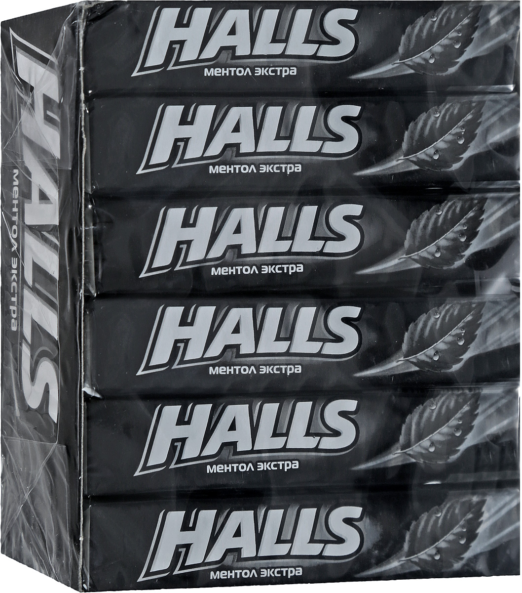 Леденцы Halls Ментол экстра, 12 упаковок39669 Леденцы Halls Ментол экстра, 12 упаковок39669Леденцы Halls Ментол экстра применяются против гриппа и простуды, используются для смягчения и снятия раздражения с больного горла при ангинах, насморке, простудах. Освежающий эффект достигается за счет содержания в составе эвкалипта и ментола, смягчающий - за счет эфирных масел. Кроме того, их освежающий эффект будет полезен при легких недомоганиях, тошноте, укачивании на транспорте. Могут быть использованы вместо мятной жевательной резинки, чтобы быстро освежить дыхание. Состав: сахар, патока мальтозная, ментол, регуляторы кислотности (Е270, Е330, Е332i), эвкалиптовое масло, краситель Е133. Товар сертифицирован.
