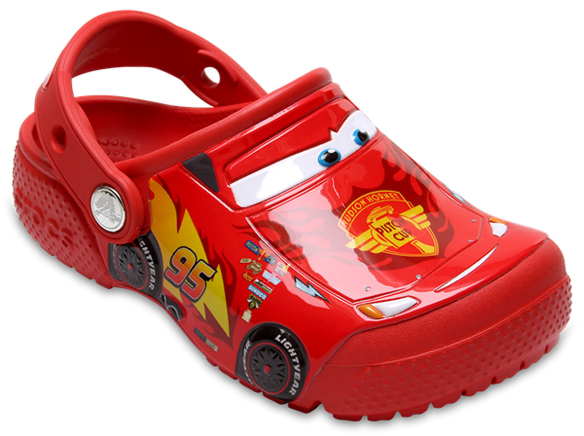 Сабо детские Crocs FunLab Cars Clog K, цвет: красный. 204116-8C1. Размер C11 (28)