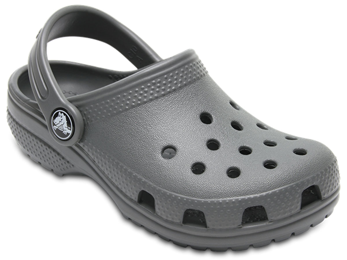 Сабо детские Crocs Classic Clog K, цвет: серый. 204536-0DA. Размер C7 (24)