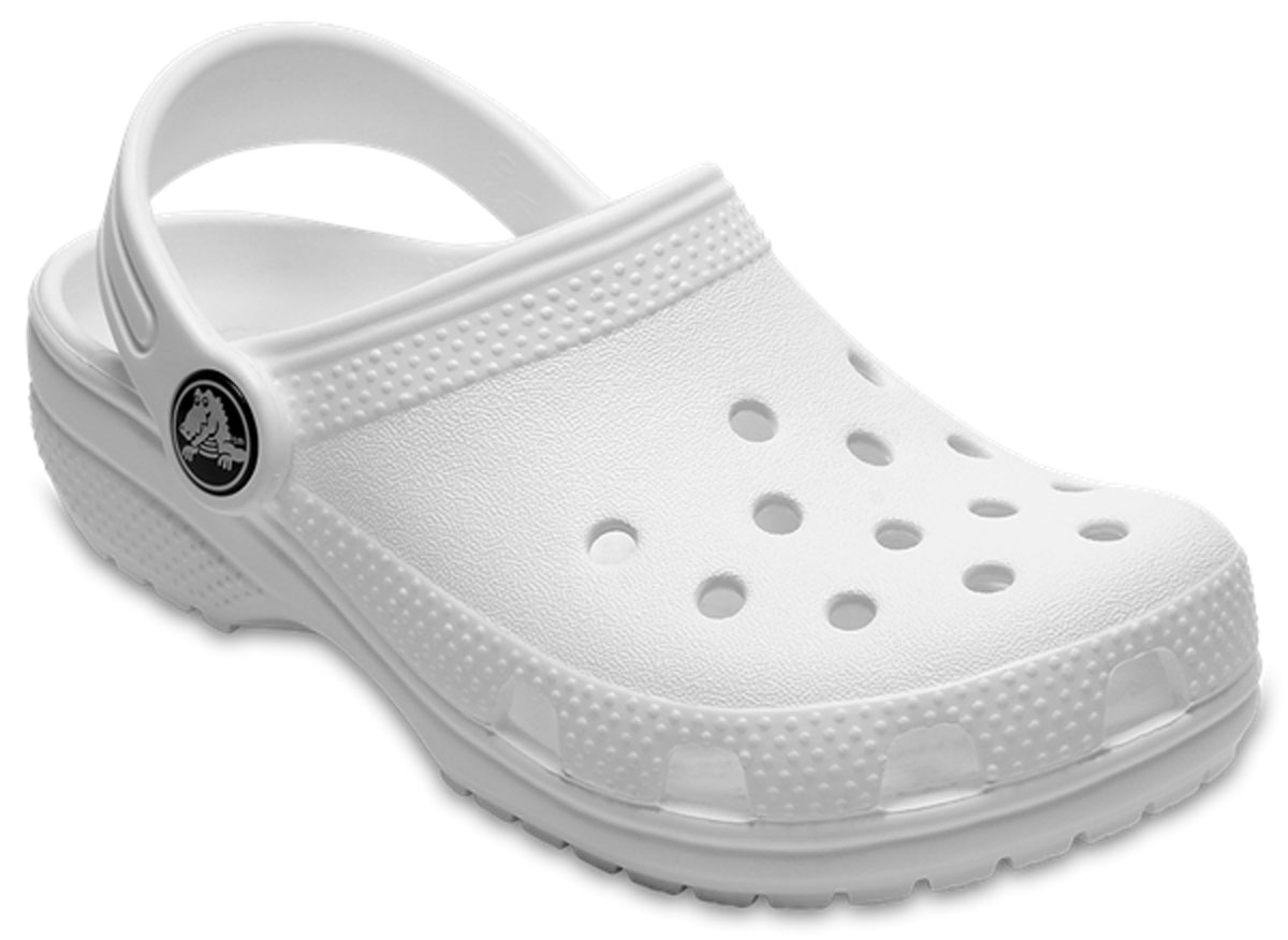 Сабо детские Crocs Classic Clog K, цвет: белый. 204536-100. Размер J1 (31/32)