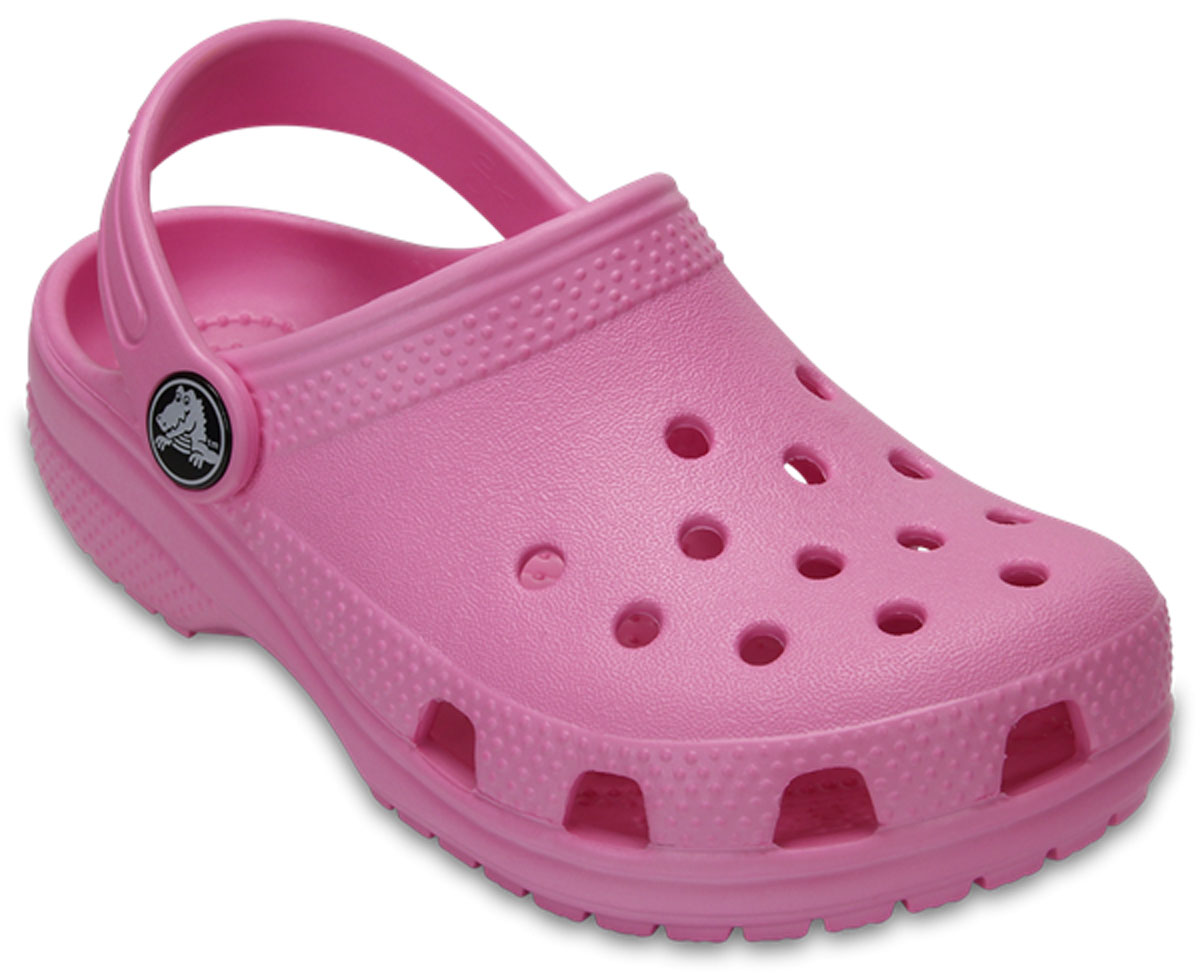 Сабо детские Crocs Classic Clog K, цвет: розовый. 204536-6I2. Размер J3 (34/35)