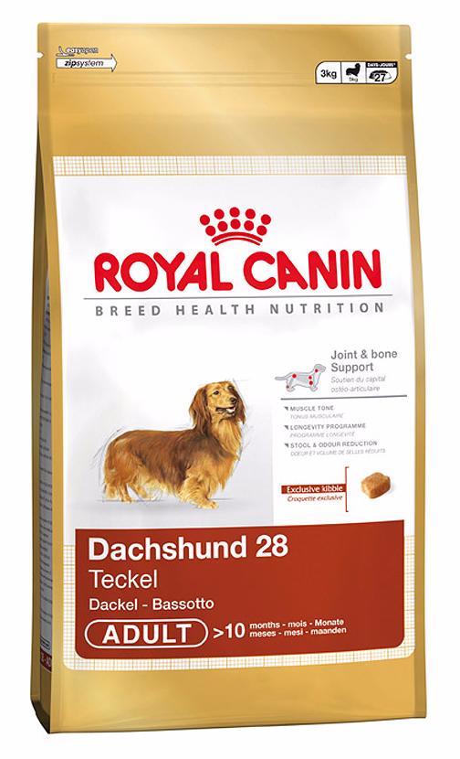 Корм сухой Royal Canin Dachshund 28, для собак породы такса с 10 месяцев, 1,5 кг63008 Корм сухой Royal Canin Dachshund 28, для собак породы такса с 10 месяцев, 1,5 кг63008Сухой корм для собак породы Такса старше 10 месяцев является полноценным кормом для собак породы такса, который был специально разработан для удовлетворения потребностей этих собак и обеспечивает оптимальную поддержкуих уникальной физиологии.Состав: рис, дегидратированное мясо птицы, изолят растительных белков, животные жиры, гидролизованные животные белки, растительная клетчатка, свекольный жом, минеральные вещества, растительные масла (сои и бурачника лекарственного), рыбий жир, фруктоолигосахариды, полифосфат натрия, таурин, гидролизованные ракообразные (источник глюкозамина), экстракты зеленого чая и винограда (источник полифенолов), экстракт бархатцев (источник лютеина), L-карнитин, гидролизованные хрящи (источник хондроитина).Товар сертифицирован.