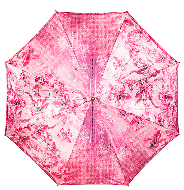 Зонт-трость женский Eleganzza, полуавтомат, цвет: бордовый. T-06-0274