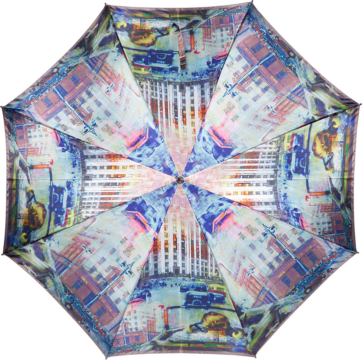 Зонт-трость женский Eleganzza, полуавтомат, цвет: оливковый. T-06-0315