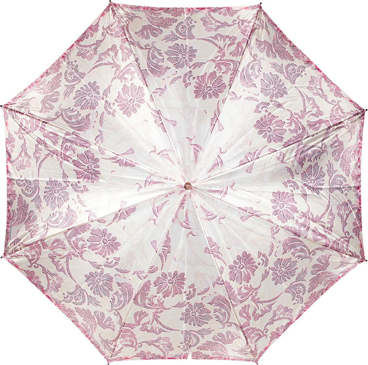 Зонт-трость женский Eleganzza, полуавтомат, цвет: бежевый. T-06-0332