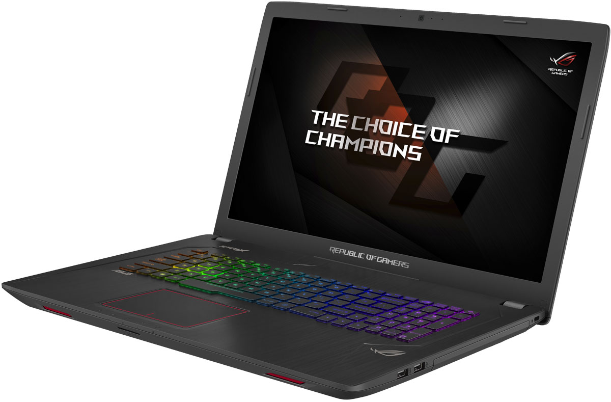 ASUS ROG GL753VE (GL753VE-GC137)GL753VE-GC137 ASUS ROG GL753VE (GL753VE-GC137)GL753VE-GC137Asus ROG GL753VE - стильный геймерский ноутбук для тех кто ищет мощную конфигурацию в максимально компактном корпусе.Высококачественный дисплей 17,3 формата Full-HD обеспечит полное погружение в виртуальный мир, а эргономичная клавиатура со специальными геймерскими клавишами и функциями подарит комфорт во время долгой игры.Ноутбук Asus ROG GL753VE оснащается IPS-дисплеем с матовым покрытием, которое минимизирует блики от источников света. Благодаря широким (178°) углам обзора изображение не претерпевает сильных цветовых искажений при изменении угла, под которым пользователь смотрит на экран.Процессоры серии Intel Core i7, устанавливаемые в ноутбуки Asus ROG GL753, обладают высочайшей производительностью при превосходной энергоэффективности.Дискретная видеокарта NVIDIA GeForce GTX1050 Ti обеспечивает высокую частоту кадров в любой игре, а также энергоэффективность по сравнению с графическими картами предыдущих поколений.Данная модель оснащена модулем Wi-Fi стандарта 802.11ac. Таким образом скорость беспроводного соединения достигает 867 Мб/с. Этого будет достаточно для максимально стабильного онлайн-гейминга.Мобильный компьютер имеет весь необходимый набор портов, включая HDMI, USB 3.0, а также USB Type-C.Точные характеристики зависят от модификации.Ноутбук сертифицирован EAC и имеет русифицированную клавиатуру и Руководство пользователя