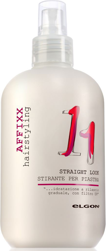 Elgon Affixx Спрей для укладки с термозащитой Straight Look, 300 мл1409010300A Elgon Affixx Спрей для укладки с термозащитой Straight Look, 300 мл1409010300AЛегкий термозащитный спрей для укладки волос. Облегчает расчесывание и выпрямление волос. Защищает от механического и термического воздействия во время укладки. Придает волосам естественный объем и блеск. Идеальное средство для тонких волос. Снимает статическое электричество.
