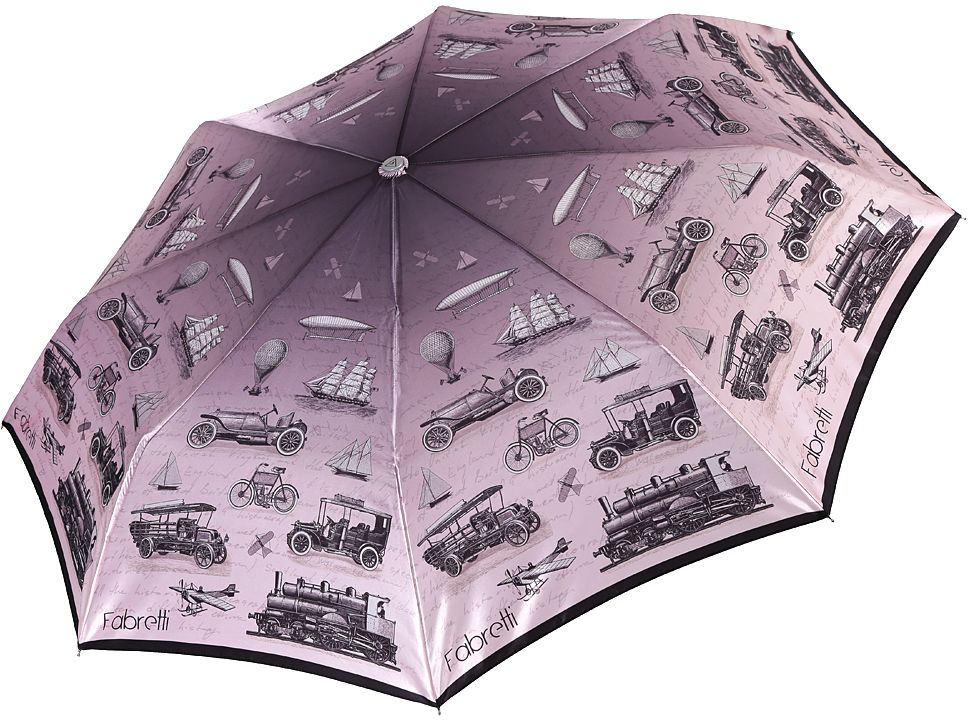 Зонт женский Fabretti, автомат, 3 сложения, цвет: розовый. L-17115-2
