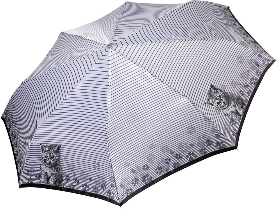 Зонт женский Fabretti, автомат, 3 сложения, цвет: серый. L-17117-11