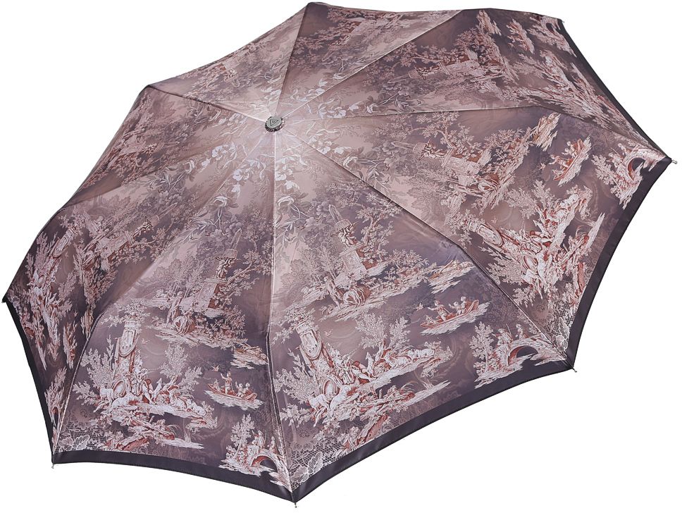 Зонт женский Fabretti, автомат, 3 сложения, цвет: бежевый. L-17118-7
