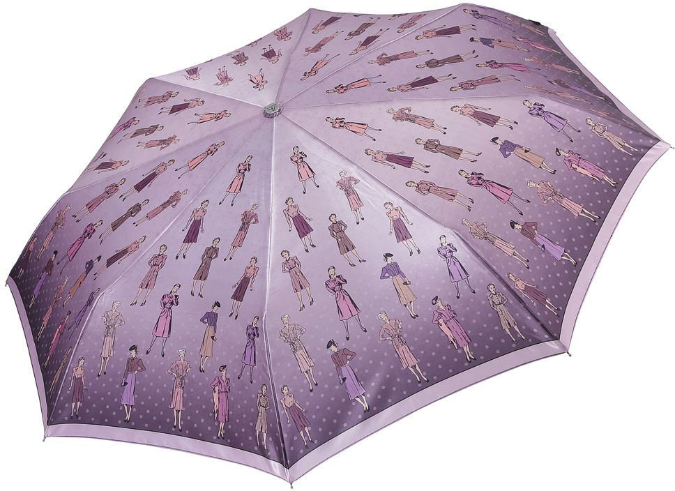 Зонт женский Fabretti, автомат, 3 сложения, цвет: сиреневый. L-17120-6