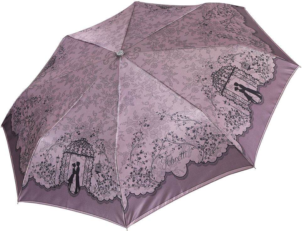 Зонт женский Fabretti, автомат, 3 сложения, цвет: розовый. L-17120-8