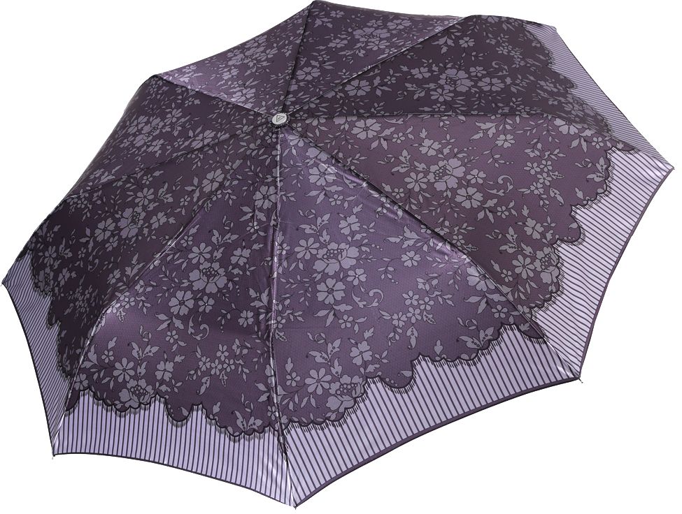 Зонт женский Fabretti, автомат, 3 сложения, цвет: серый. L-17121-11