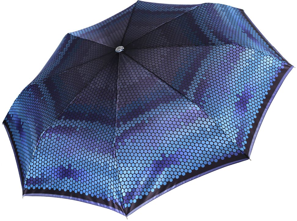 Зонт женский Fabretti, автомат, 3 сложения, цвет: голубой. L-17121-8