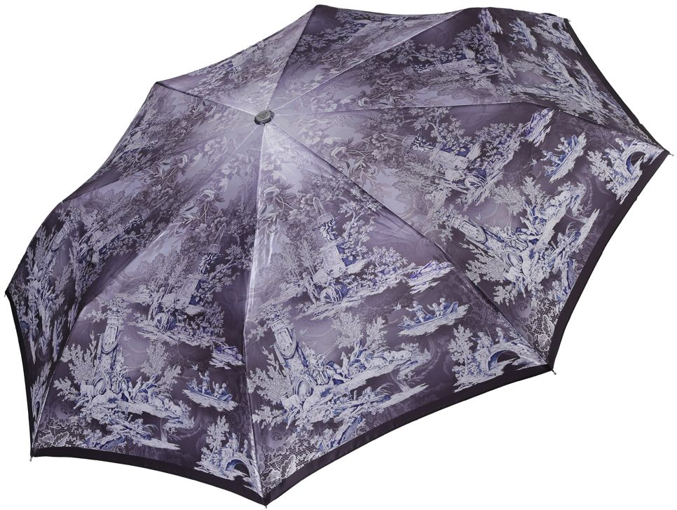 Зонт женский Fabretti, автомат, 3 сложения, цвет: серый. L-17122-4
