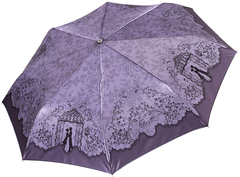 Зонт женский Fabretti, автомат, 3 сложения, цвет: сиреневый. L-17122-7