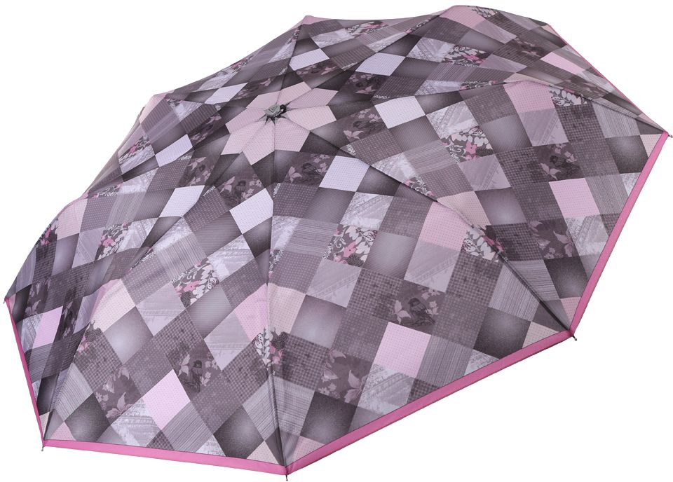 Зонт женский Fabretti, автомат, 3 сложения, цвет: серый. L-17124-7